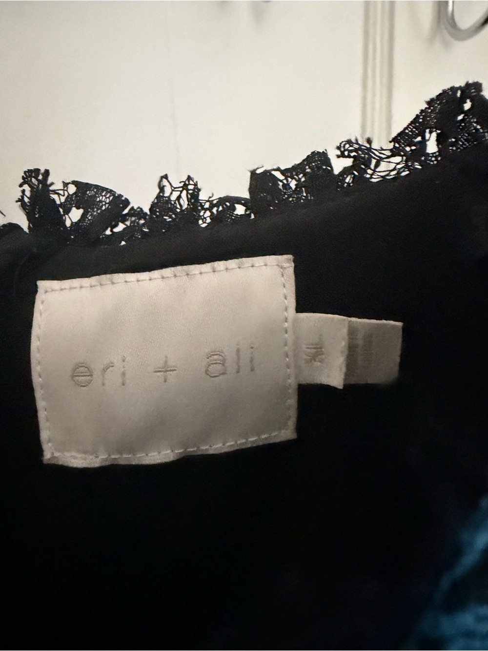 Anthropologie - Eri + Ali - Black Floral Embroidered Spaghetti Strap Dress - Picture 6 of 7